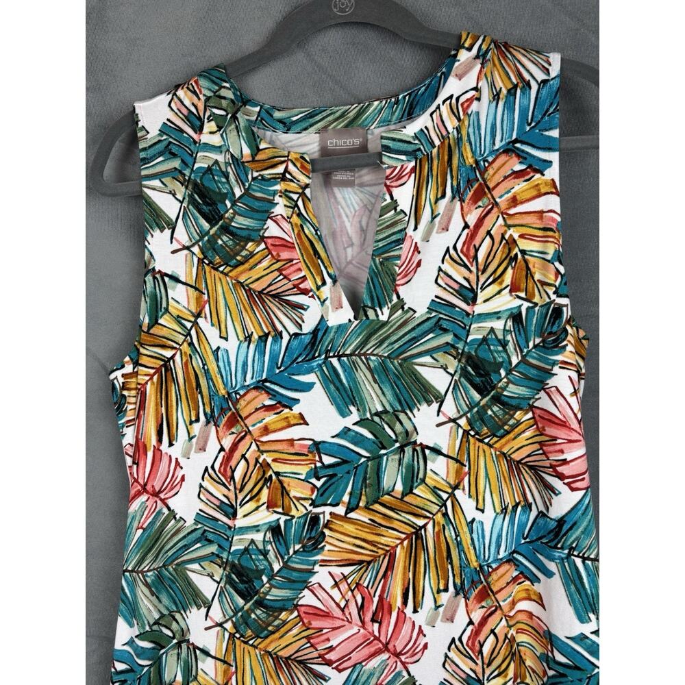 Chico's Tropical Leaf Print Maxi Dress - Multicolor - Picture 3 of 11